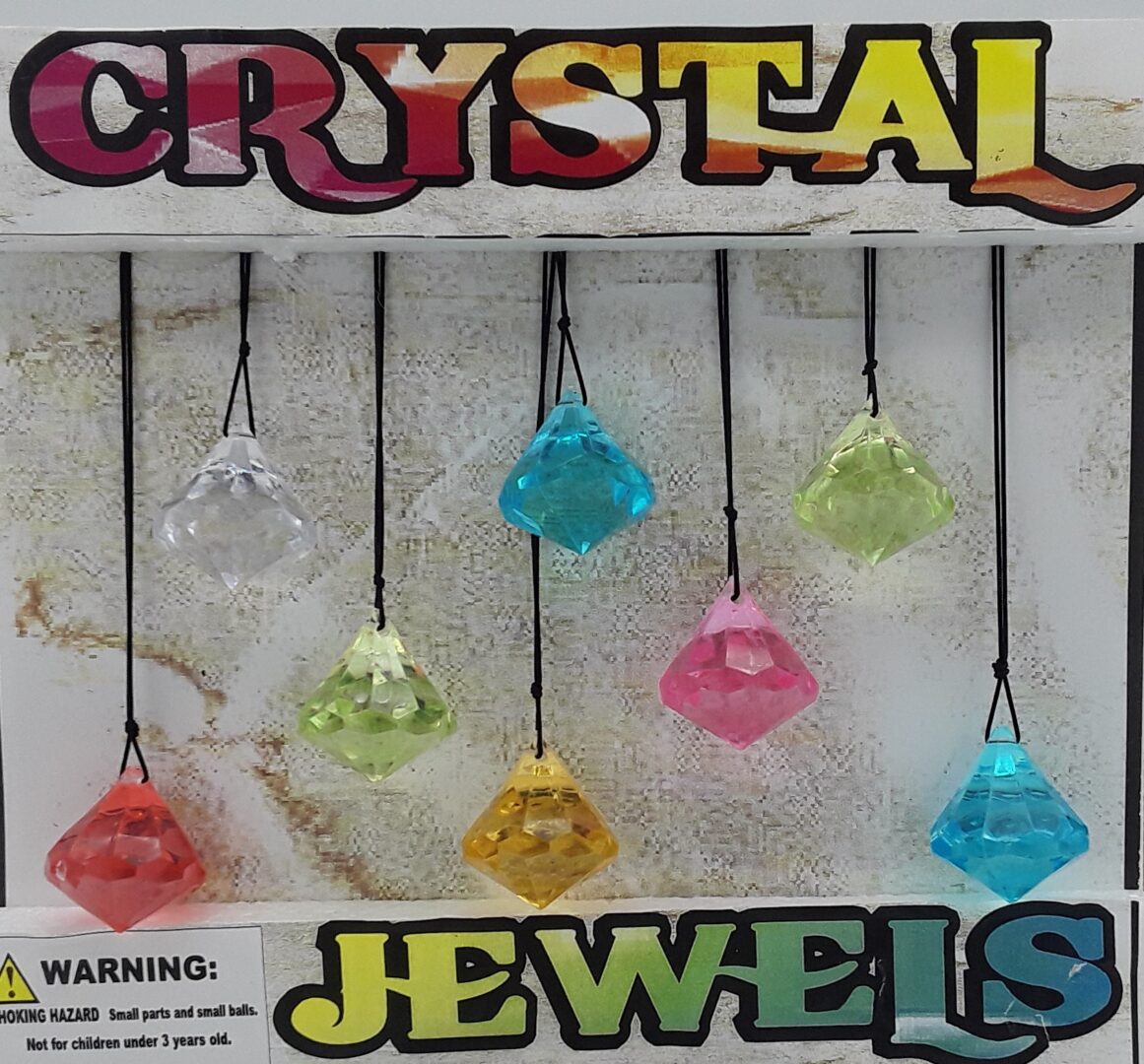Crystal Jewels 2 Inch 250 Count 38 00 Per Case Live Displays 3 50 Paper Displays 1 00